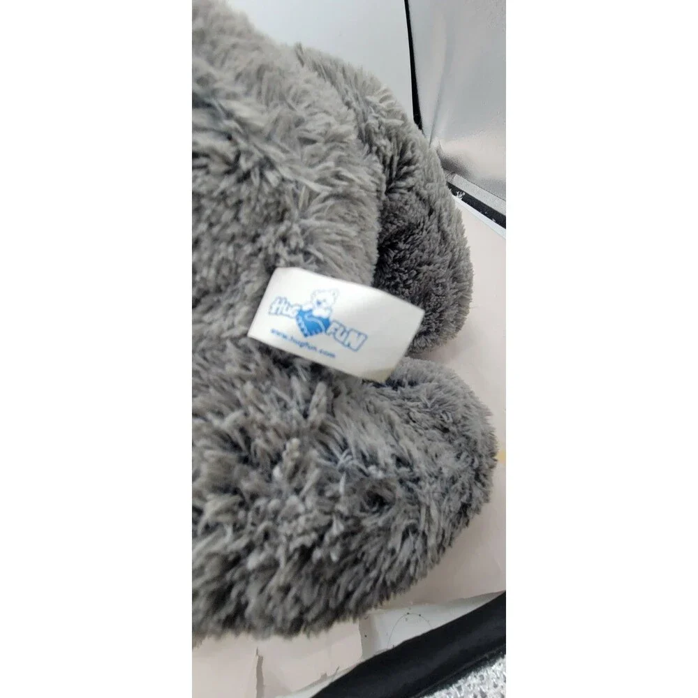 Hug Fun Teddy Bear Plush 18” Gray Grey Soft Stuffed Animal Large Cuddly Toy